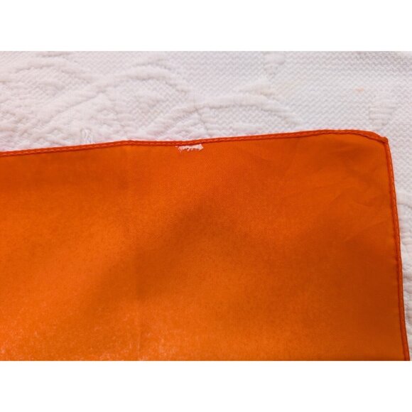 Vintage Scarf Creamscicle Sherbert Orange Starburst White  Mod Square 19.5" - Picture 10 of 10